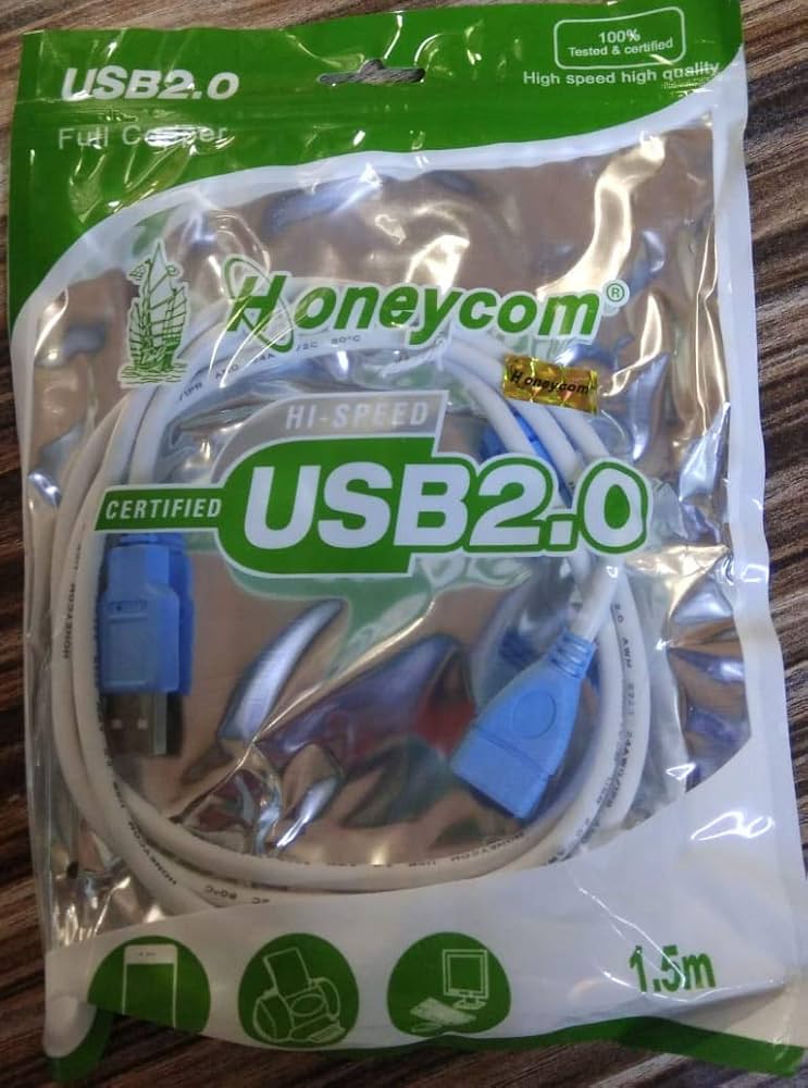 B.N.M HONEYCOM USB 3.0/2.0 Extension Cable - A-Male to A-Female-4.10 Feet(1.5 Meter), White