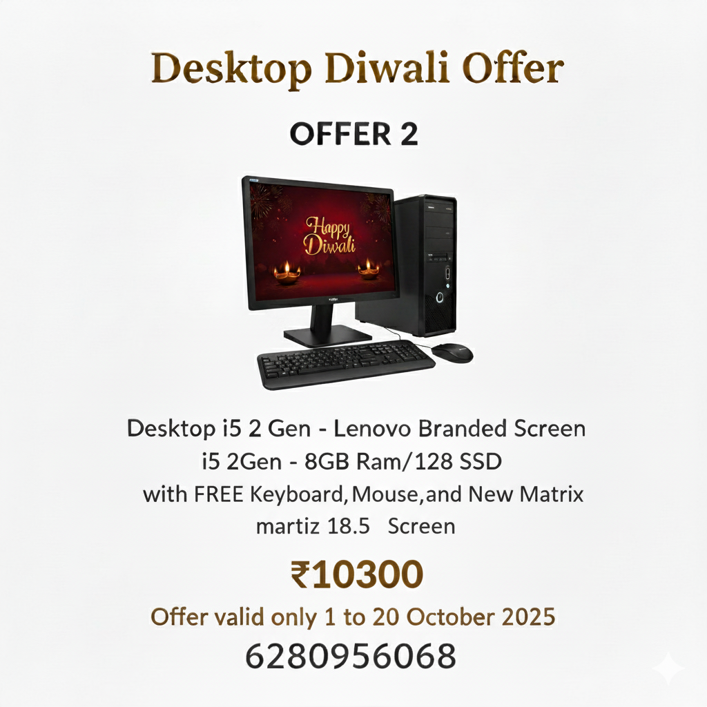 Diwali Mega Sale: Full i5 PC Set with SSD Speed from ₹9999 - Image 2